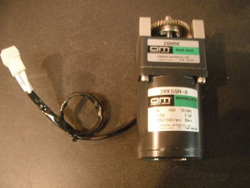 ORIENTAL MOTOR 2GN5K GEARHEAD/2RK6GN-A REVERSIBLE MOTOR FREE SHIPPING