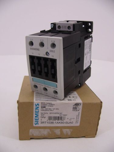 NIB SIEMENS Contactor 3RT1036-1AK60-0AU0 120V 60Hz 110V 50Hz B4