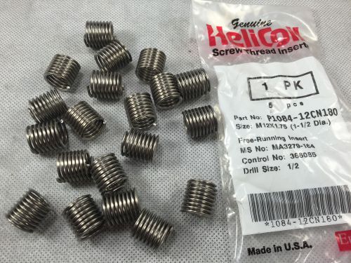 (20 pcs) helicoil m12x1.75 ss free running inserts - new for sale