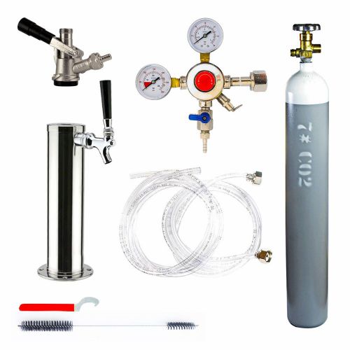 Kegerator Coversion Kit!  Taprite Chrome Tower, D Coupler + 7lb Co2 Tank 23247