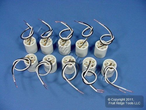 10 Leviton Porcelain Lamp Holders Medium Light Socket 660W 250V 10085-5