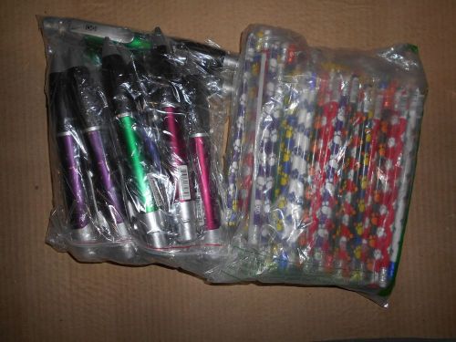 12 Mega Pens - Assorted Colors+Geddes Mascot Print Pencil Assortment