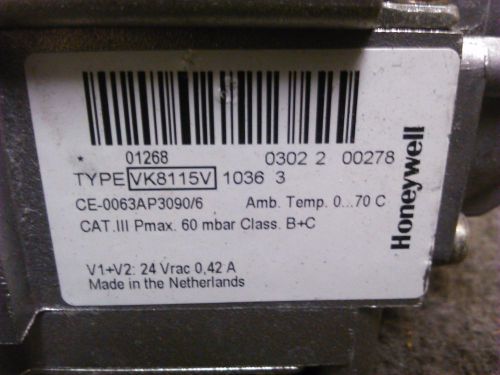 Honeywell VK8115V CE-0063AP3090/6 VK8115F Gas Valve 45900444-003