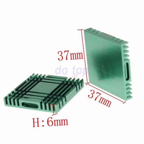 37x37x6mm High Quality Aluminum Heatsink Green Heat Sink For Electronic Computer