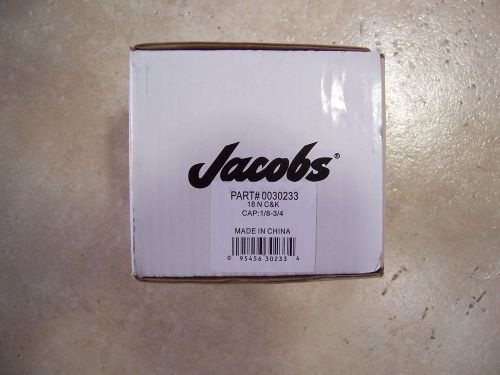 Jacobs 18n c&amp;k super ball bearing drill chuck - 1/8&#034; to 3/4&#034; cap-4jt mount nib 1 for sale
