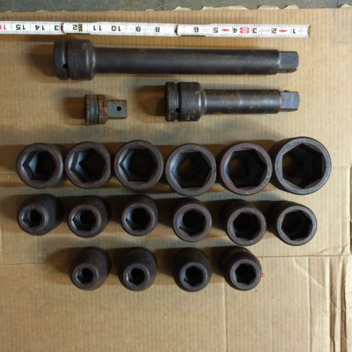 Proto 1 inch drive impact socket set