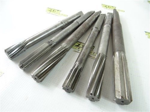 6 HSS 2MT HEAVY DUTY REAMERS 21/32&#034; TO 55/64&#034; CLEVELAND