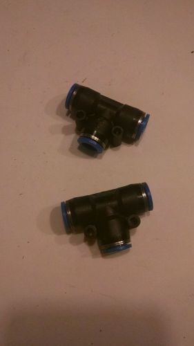 Festo 10mm T pushin fittings lot of 2