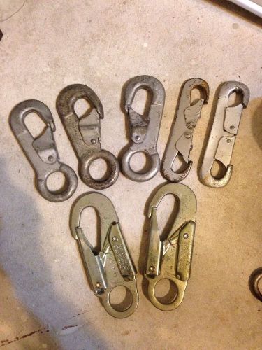 Spring Locking And Non Locking Safety Hooks Lot 7