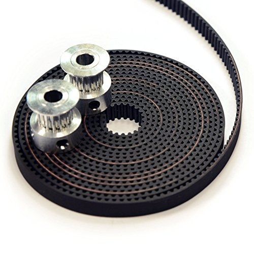 2 x Aluminum GT2 16T Pulley and 2M Belt for RepRap 3D printer Prusa i3