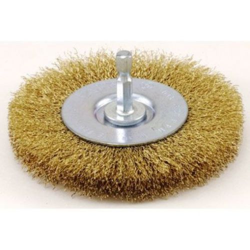 Vermont American 16790 2-1/2-Inch Fine Brass Wire Wheel Brush with 1/4-Inch Hex