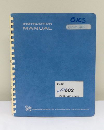 Tektronix Type 602 Display Unit Instruction Manual