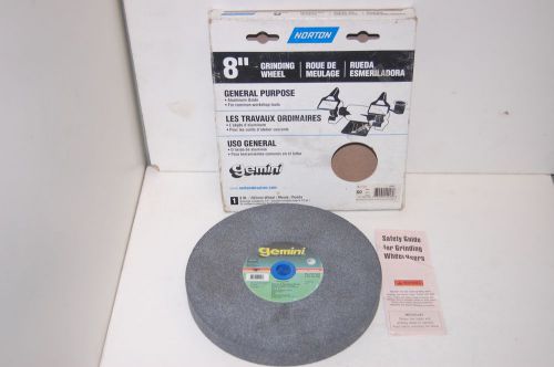 NIB Norton 44448 8&#034; x 1&#034; x 1&#034; Grinding Wheel 60/8&#034;0 Med A