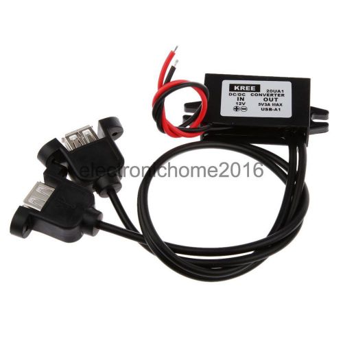 Waterproof DC 5V Buck Step-Down Converter Regulator Duble USB Output for Car