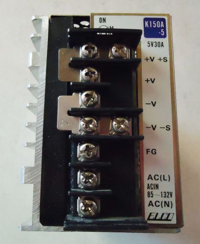 ELCO POWER SUPPLY MODEL# K150A-5 ACIN85-132V, PIN:200W MAX. 5V30A MADE IN JAPAN.