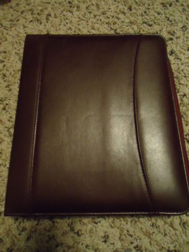 2009 Franklin Covey Looseleaf Zippered Binder Sierra Simulated Leather Organizer