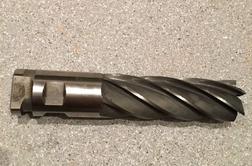 Poland 6-Flute Spiral End Mill - 2x2x6x9 3/4&#034; HSS Coolant Through