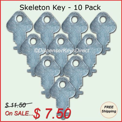 &#034;Universal&#034; Skeleton Key for Paper Towel &amp; Toilet Tissue Dispensers - (10/pk.)