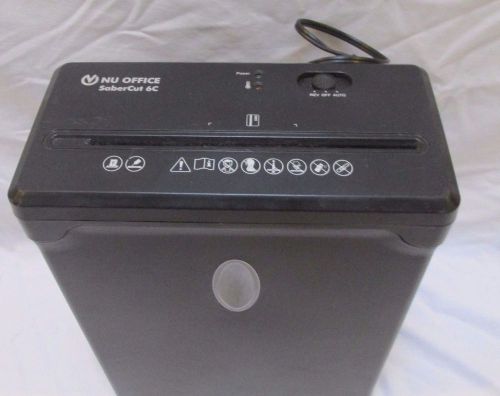 NU Office Saber Cut 6c Cross Cut Paper/ Credit Card Shredder with Basket