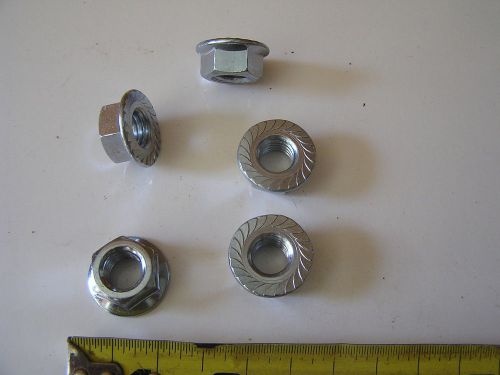 50 pcs 1/2&#034; - 13 tpi whizz-lok flange nuts zinc finish serrated flange nut for sale