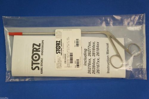 Karl storz 28164gu miniature forceps with fine flat jaws curved up bite 1mm for sale