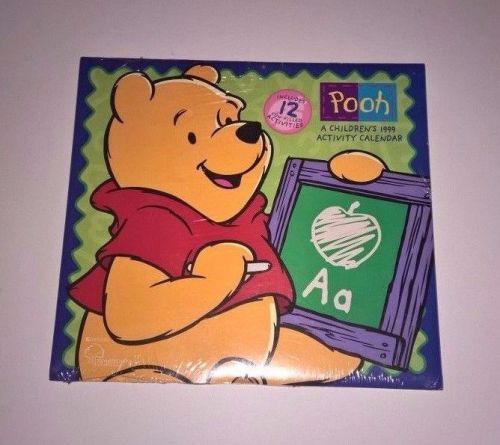 DISNEY 1999 12 Month Activity Calendar WINNIE THE POOH Various Design Tiger