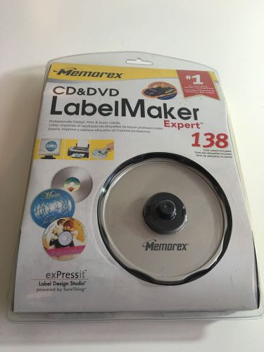 Memorex cd &amp; dvd labelmaker expert disk label maker 138 labels new sealed for sale