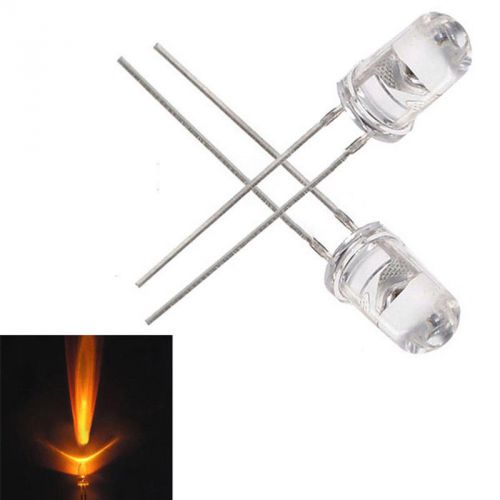 1000PCS 5mm Round Yellow Water Clear LED Light Diodes Kit M