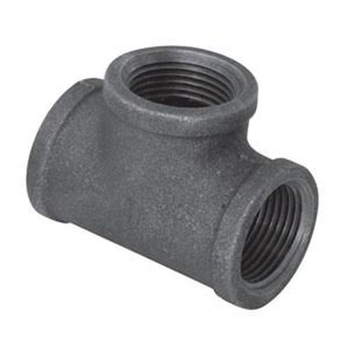 1/2&#034; BLACK MALLEABLE IRON TEE 3-WAY PLUMBING FITTING PIPE NPT