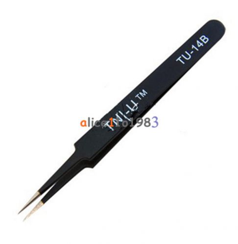 Non-magnetic Straight Tip Tweezer TU-14B Anti-static Tweezer