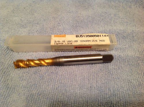 EMUGE 3/8-16 UNC-2B 3 Flute Bright Finish Spiral Taperlock Tap