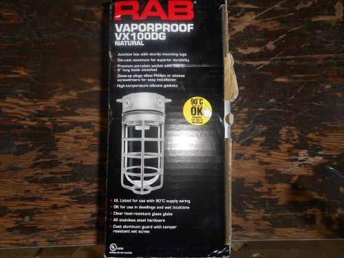 RAB Lighting VX100DG Vaporproof Ceiling Fixture Steampunk Cast Aluminum Guard