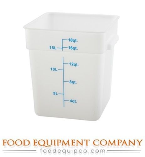 Winco PESC-18 Storage Container, 18 quart, square - Case of 12