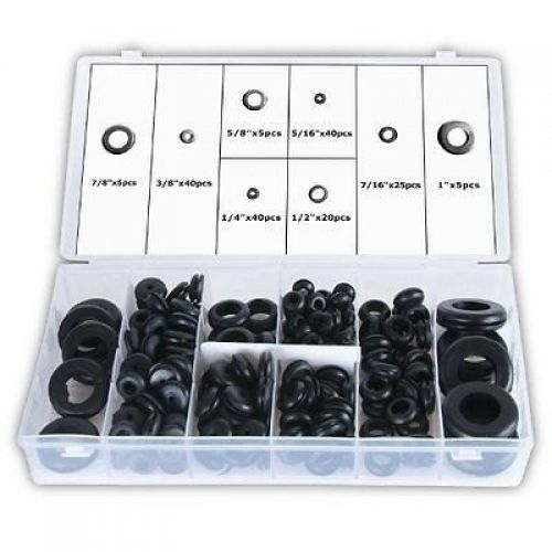 Katzco Rubber Grommet Kit Assortment Of 180 Heavy-Duty Pieces In Different Sizes