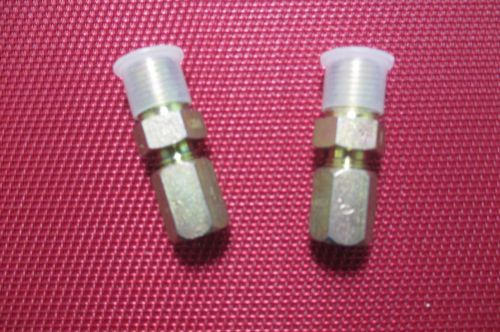 Lot of 2 ferulok 1/4 tube x 1/4 npt male pipe union connector 4-4-bu-s steel for sale