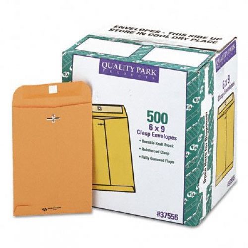 Quality Park Clasp Envelope, 6 x 9 Inches,  Brown Kraft, Dispenser, Carton of