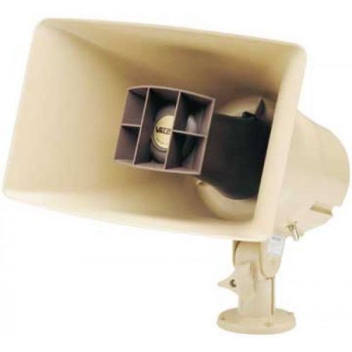 VALCOM V-1036C - BEIGE ONE WAY - SELF AMPLIFIED 15 WATT PAGING HORN