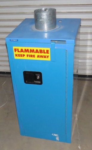 BLUE  FLAMMABLE CABINET 15 X 28&#034; INSIDE (#589)