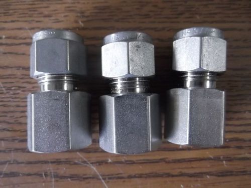 3 ssp duolok 3/8 x 1/4 female connectors model d6fc4 swage cross ref. 600-7-4 for sale