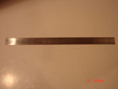 LUFKIN RULE CO S2204R 18 INCH METAL RULER MACHINIST INDUSTRIAL MEASURE TO 32ND