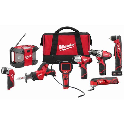 Milwaukee 2495-28 M12 Cordless Lithium-Ion 8 Tool Combo Kit