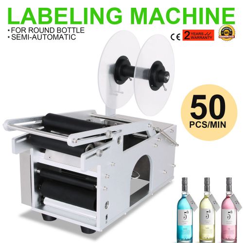 MT-50 Semi-Automatic Round Bottle Labeling Machine Coding Economic Portable