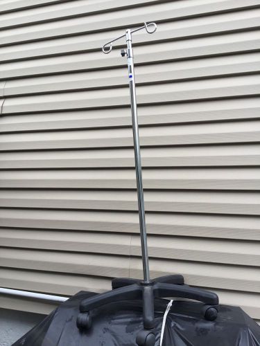 Medical Hospital Iv Stand Pole 5 Wheels 2 Hooks