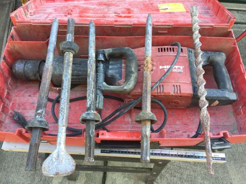 Hilti TE 905 Demolition Breaker Jack Hammer TE905 Concrete w/ 7 Bits/Chisels