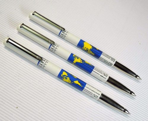 3 pcs pirre paul&#039;s 320M roller ball pen MAP pattern BLACK ink