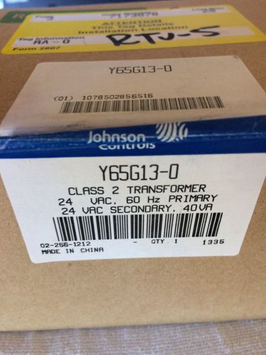 johnson controls Class 2 Transformers Y65G13-0