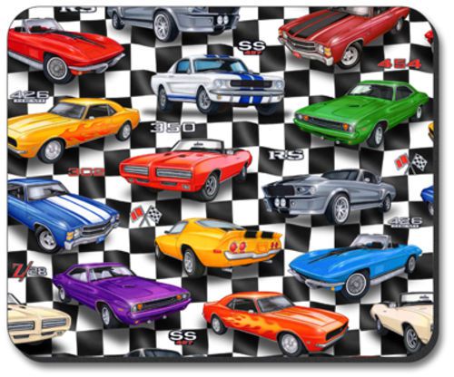 Muscle Cars Mouse Pad - By Art Plates® - MP-502