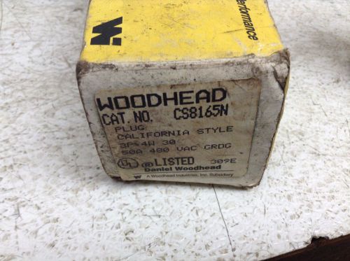 Woodhead Brad Harrison CS8165N Plug 3P 4W 50A 480 VAC New (TB)