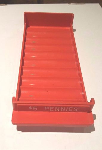 Major Metalfab $5 Pennies Plastic Coin Roll Tray