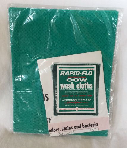 Vintage Johnson &amp; Johnson Rapid-Flo Cow Wash Cloths NEW 13&#034;x17&#034; Disposable